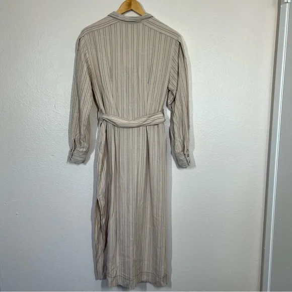 Free People Cream Audrey Midi Stripe Dress - Picture 9 of 14